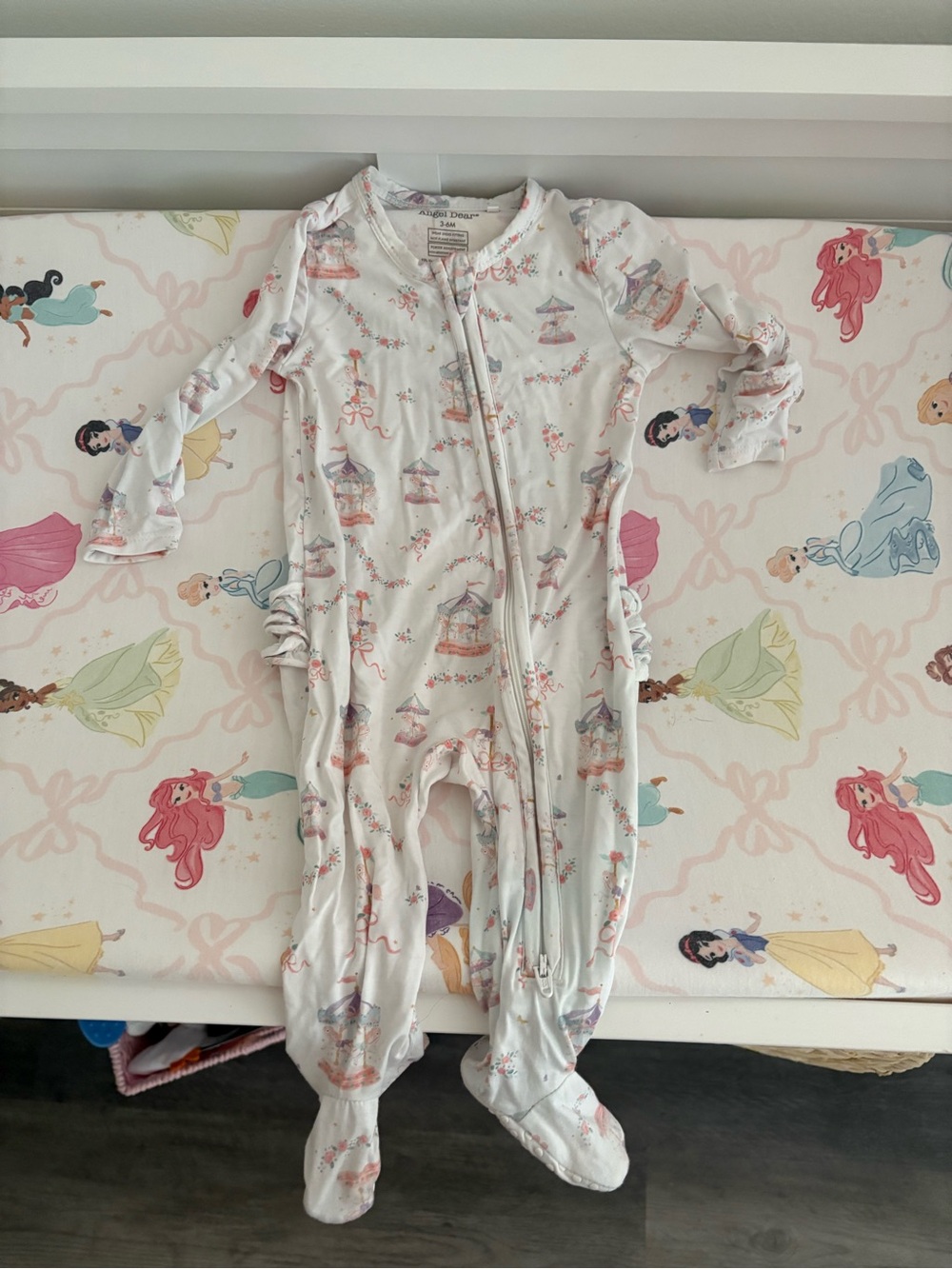 Angel Dear Pink Floral Sleep Sack with Pastel Accents